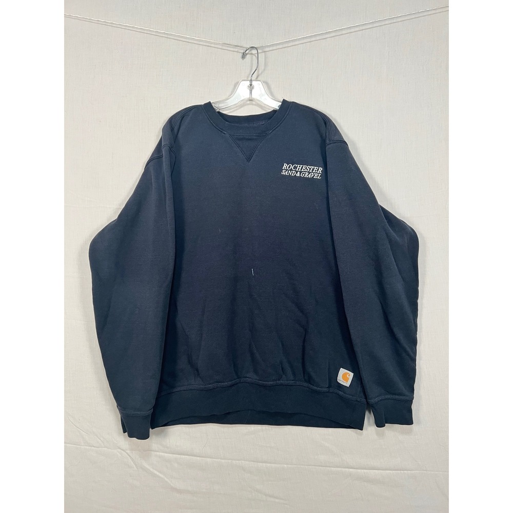 Carhartt Mens Original Fit Navy Blue Crewneck Sweatshirt K124 472 Large Regular